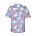 thumbnail image 4 of Xecao Cartoon Poodle Dog print Hawaiian shirt - a stylish short-sleeve button-down for men, perfect for casual beach and tropical outings., 4 of 9