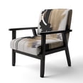 thumbnail image 3 of Designart "Black And White Wave" Upholstered Modern & Contemporary Accent Chair and Abstract Arm Chair - Multiple Color & Pattern, 3 of 7