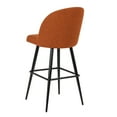 thumbnail image 5 of LEEJAY 30 inch Orange Counter Height Bar Stools Set of 4 ,Modern Linen Bar Chairs with Back for Kitchen Island Dining Room, 5 of 7