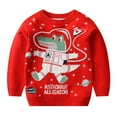 thumbnail image 2 of Godderr Kids Baby Boys Round Neck Sweaters Long Sleeve Solid Color Loose Knitted Dinosaur Pullovers Toddler Simple Knitted Sweatshirts Pullover for 2-8Y, 2 of 6