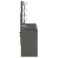 thumbnail image 4 of Maklaine 7-Drawer Engineered Wood Vanity Set in Gray High Gloss, 4 of 13