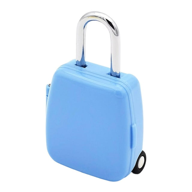 Mini Combination Padlock, Code Padlock, Digital Design Password Digital Code Lock, for Travel Door Fence Locker , Blue