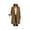 Brown, variant on Zynoxe Womens Jackets With Side Pockets Classic Notched Lapel Button Winter Jackets for Women Relaxed Mid‑Length Long Sleeve Coat Versatile Solid Color Casual Overcoat S