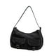 thumbnail image 1 of Bolso de hombro para mujer, estilo vaquero desgastado, estilo retro, estilo hobo. negro, 1 of 9