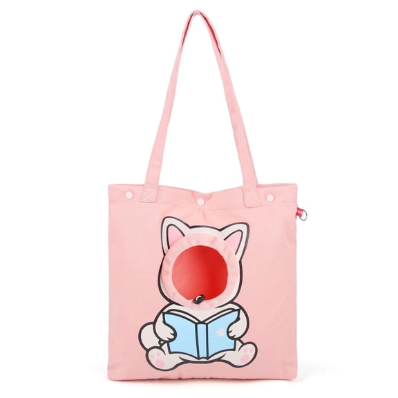 Canvas Pet Shoulder Bag Carrier - Cute Animal Shaped Tote with Head Hole, Portable Outdoor Travel Bag for Cats & Small Dogs