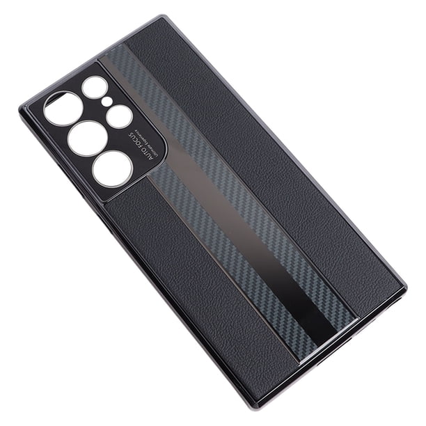 Funda de silicona de cuero Nikou a prueba de golpes para Samsung Galaxy S23 Ultra