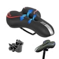 thumbnail image 1 of Asiento para bicicleta de gel antiperistático negro con vivos azules y rojos TL-2039 Gel Teide, 1 of 9