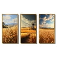 thumbnail image 2 of Designart "Spain Golden landscapes Mediterranean III" Farmhouse Framed Wall Art Set Of 3 - Yellow Spain Frame Gallery Set For Office Decor, 2 of 7