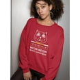 thumbnail image 2 of Meow Meow Merry Christmas Sweatshirt Women -Image by Shutterstock, Female 5X-Large, 2 of 4