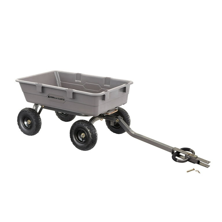 Gorilla Carts 12 cu Ft Heavy Duty Poly Dump Cart - Black