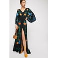 thumbnail image 1 of Faithtur Robe Bohème pour Femmes Manches Longues Taille à Cordon Robe Boutonnée Ligne A Robe Midi d'Été, 1 of 2