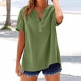 thumbnail image 2 of T-Shirts Femmes Lot Mode Décontractée Col en V Manches Courtes Haut T-Shirt - Hontri, 2 of 5