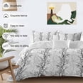 thumbnail image 3 of 3 Piece Black Grey Duvet Cover Set California King,Microfiber Comforter/Quilt Cover with Corner Ties and 2 Pillowcases,Pastoral Botanical Branch Aesthetics All Season Soft Bedding with Zipper Closure, 3 of 8