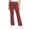 Wine, variant on Plebaso Girls Slim Flare Pants High Elastic Waist Casual Trousers Plain Comfy Bell Bottom Pants with Pockets
