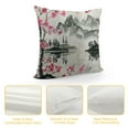 thumbnail image 4 of Nawypu Japanese Watercolor Spring Pillow case, Mount Fuji with Cherry Blossoms Sakura Flower Decorative Pillow Case Cushion Cover Home Sofa Decor Pillow Cover, 4 of 5