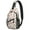 Cartoon, variant on Floral Paisley Mandala Sling Backpack, Boho Ethnic Pattern Shoulder Bag for Travel, Lightweight Vintage Tribal Crossbody Daypack