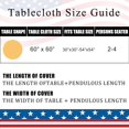 thumbnail image 6 of 4th of July Round Tablecloth 60inchs, Independence Day Memorial Day Table Cover America Red Blue Floral Decorative Table Cloth Dining Table Cover, Summer Seasonal Dinner Party Picnic Decoration, 6 of 6