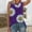 Purple, variant on Daqian Plus Size Sleeveless Tops Women Summer Tops O-neck Daisy Print Sleeveless Tank T-Shirts Graphic Blouse Sleeveless Tops for Women Plus Size Yellow 10(XL)