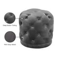 thumbnail image 2 of Meridian Furniture Harper Contemporary Velvet Ottoman/Stool in Gray, 2 of 4