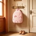 thumbnail image 4 of Bear Backpack, Portable Sturdy Corduroy Cute 3D Bear Backpack, for Playdate at the Park, Weekend Trip, or Travel (Pink), 4 of 6