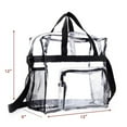 thumbnail image 3 of BNNG Clear Bag Stadium Approved, Clear Beach Lunch Bag for Work Sports Festival - 2 Handles, Adjustable Strap, Zipper Closure, Clear Transparent Lunch Bags For Men And Women, 3 of 7