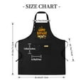 thumbnail image 4 of 2 Pack Adjustable Bib Apron with Dripping Wax Design & 2 Pockets - Happy Birthday Month Theme for Cooking Kitchen Chef Unisex, 4 of 5