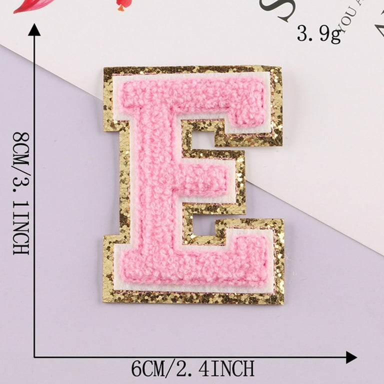 Letter Patchs Self-Adhesive Iron On Letters Patchs 1 PC Preppy Letter  Patches Stick on Letter Stickers Varsity Letter Patches 