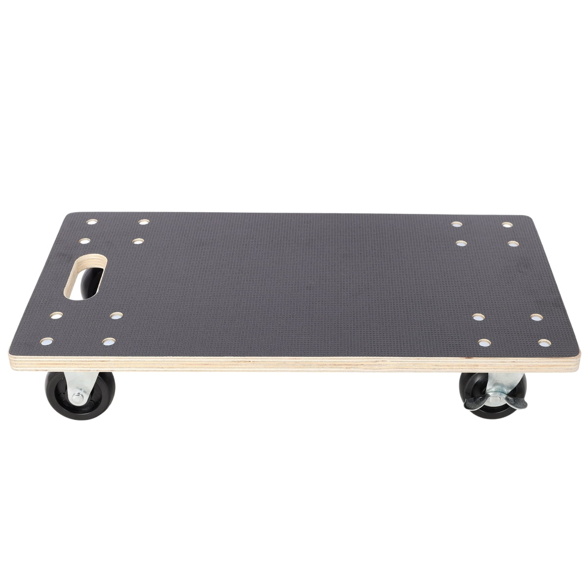 LuckyNote 22.5"x11.4" Furniture Moving Wooden Dolly Set of 2, Heavy Duty Rolling Mover with 2 Brake Wheels, Supports 1320 lbs – Black