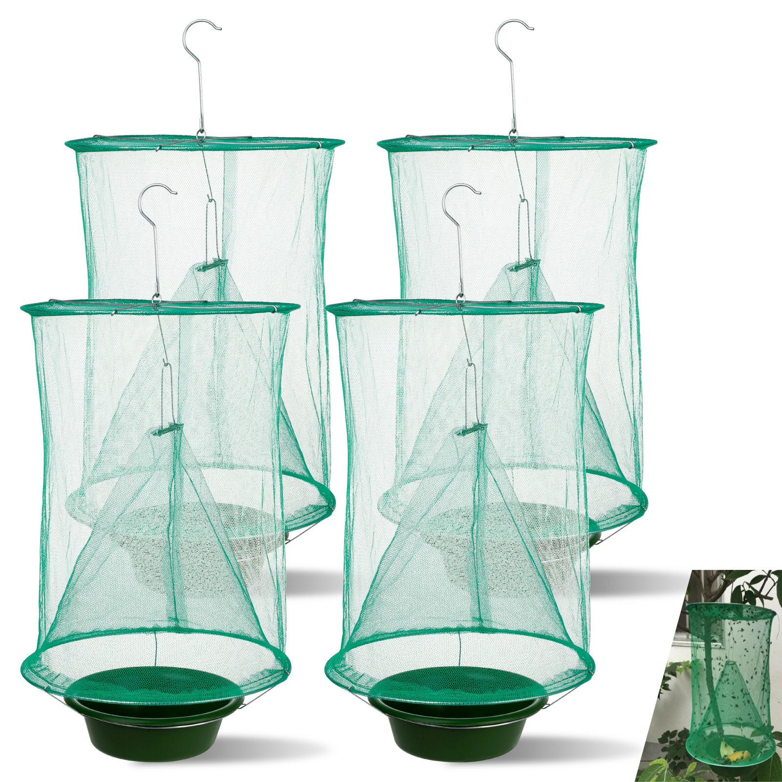 Doolland Ranch Fly Trap Outdoor Fly Catcher, Reusable Fly Traps Hanging