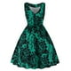 thumbnail image 4 of Vestido oscilante sexy sin mangas con cuello redondo y estampado vintage para mujer Fridja  hj2557, 4 of 4
