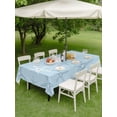 thumbnail image 4 of Outdoor Tablecloth with Umbrella Hole for Patio/Picnic/Party/Camping, Vintage Lake Blue Starfish Waterproof Table Cloth Rectangle Table Cover Washable, Summer Coastal Beach Marine (60"x 120"), 4 of 9