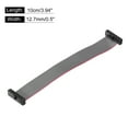 thumbnail image 2 of IDC 20Pin Flat Ribbon Cable, 1.27mm Pitch FC to FC Connector 10cm Length Grey Jumper Wire Computer DVD, 2Pcs, 2 of 5