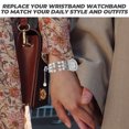 thumbnail image 2 of Watch Pearl Chain Decorative Watch Bracelet Pearl Watch Band Chain Style Watchband Compatible for Fitbit Versa3/Sense, 2 of 8