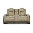 thumbnail image 2 of Corbin Power Reclining Loveseat, 75 Inch, Brown Faux Leather, USB Port, 2 of 5