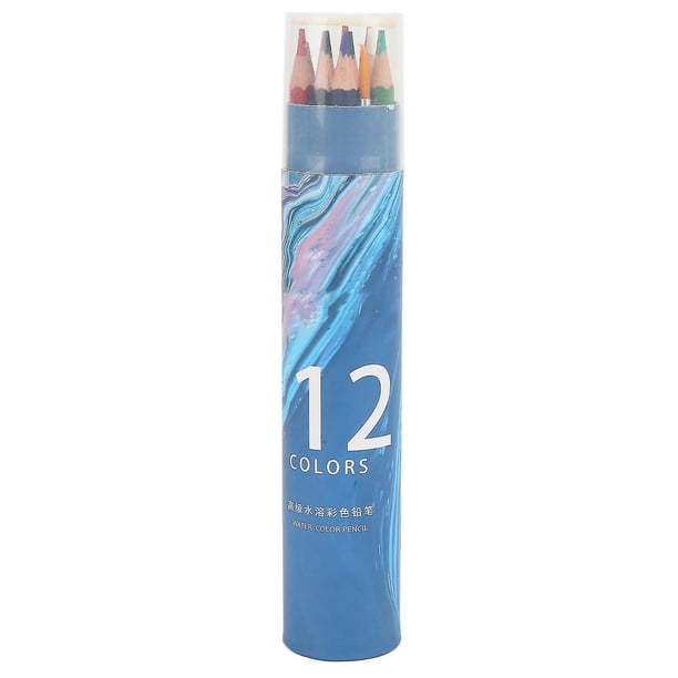 12 Colors Water Soluble Colored Pencils Smoother Writing Vivid Colors Odorless Watercolor Pencil Set for Sketching