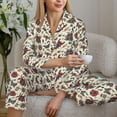 thumbnail image 6 of Vsdgher Insects A Pajamas Set Long Sleeve Sleepwear Womens Button Down Nightwear Pj Sets-Medium, 6 of 7