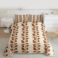 thumbnail image 2 of jejeloiu Retro Leaf Print Twin Comforter Sets,Brown Beige Bedding Set For Teens Reversible 2-Piece, 2 of 8