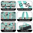 thumbnail image 3 of Teacher Tote Bag,Green Boston Terrier and Flower Teacher Utility Tote Bag,Large Work Tote Bags for Women with Multiple Pockets,Top Zipper Closure,13.8x10.6x6.7 Inch, 3 of 5