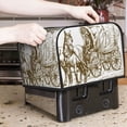thumbnail image 6 of KLL Western Scenery With Old Wagon Print 4 Slice Toaster Dust Covers Kitchen Small Appliance Cover with 2 Pockets,Can hold Jam Spreader Knife & Toaster Tongs (12.4 x 10.6 x 8.2), 6 of 6