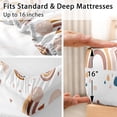 thumbnail image 6 of Boho Rainbow Pink Soft Bedding Set Deep Pocket 3 Piece Bedding, Luxury Soft Microfiber Queen Sheet Sets, 6 of 14