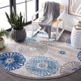 thumbnail image 4 of SAFAVIEH Cabana Aria Cream/Red 2'X8' Runner Indoor/Outdoor Area Rug Grey/Blue, 6'7" x 6'7" Round, 4 of 14
