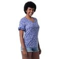thumbnail image 4 of Lee Womens and Plus Short Sleeve Cotton Ruffle V-Neck T-Shirt, S-4X, 4 of 4