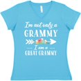 thumbnail image 3 of Inktastic I'm Not Only a Grammy I'm a Great Grammy with Flowers Women's V-Neck T-Shirt, 3 of 5