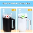 thumbnail image 4 of 10pack Spill Proof Stopper Set Compatible with Stanley Quencher H2.0 FlowState 40oz Cup Accessories, Include 2 Silicone Cup Boot, 2 Lid Seal, 2 Leak Stopper, 2 Spill Stopper and 2 Straw Cover, 4 of 7