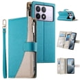 thumbnail image 1 of Funda cartera GANGXUN para Xiaomi Poco F6 Pro 5G , cuero PU con tarjetero, cremallera, correa de mano, soporte y protección 900°, 1 of 6