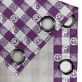 thumbnail image 4 of Ambesonne Plaid Grommet Curtain, Yin Yang Hearts Peace, 50" x 84", Magenta Lavender White, 4 of 6