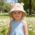 thumbnail image 2 of Xfvqtps Baby Summer Sun Hat Infant Toddler Boys Girls Bucket Hat Lace up Cute Print Ear Wide Brim Beach Breathable Sun Protection Hat, 2 of 9