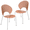 Amber, variant on LeisureMod Opulent Mid-Century Modern Plastic Dining Chair in Chrome Metal Legs Armless Dining Side Chair for Kitchen and Dining Room Set of 2, Clear