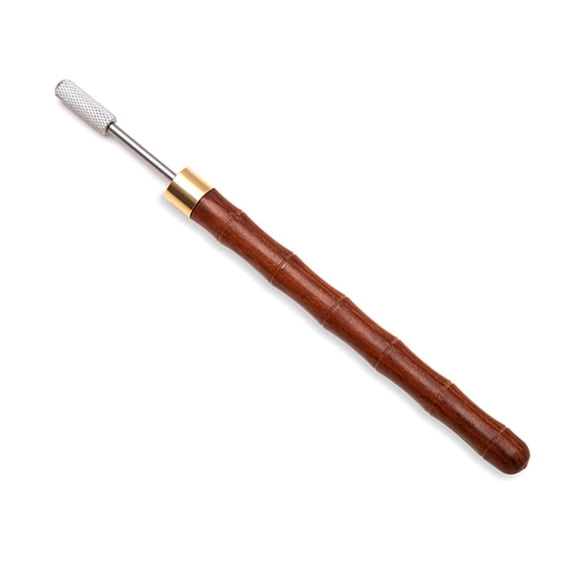 Leather Edge Paint Roller Leather Edge Dye Pen with Sandalwood Handle-Stainless Steel Top DIY Leather Craft Tool