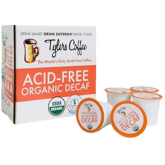 Tylers Coffees Acid-Free Organic Decaf 16 ct. Single Serve Cups